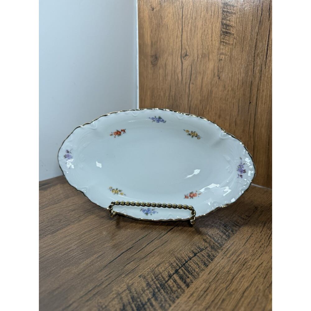 K&A Krautheim Selb Bavaria Germany Floral Small Relish Serving Bowl